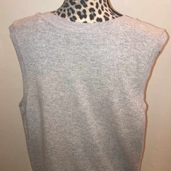 XL 100% Cashmere 2PLY V-Neck Charter Club Sweater Vest SO SOFT 24L 17 SHOULDERS - Picture 4 of 9